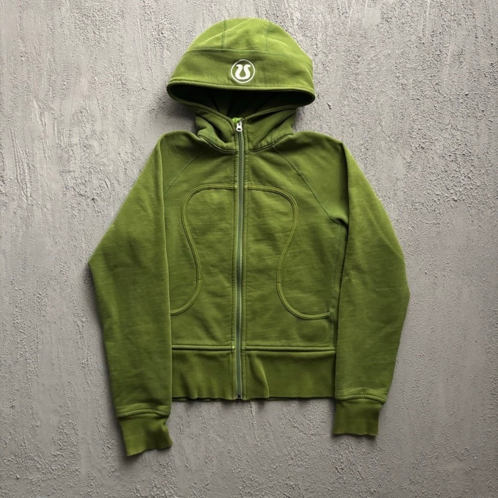 Lululemon Scuba Full Zip Hoodie Women XS Size Green